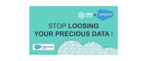 Visuel du slogan de salesapps : stop loosing you precious data !