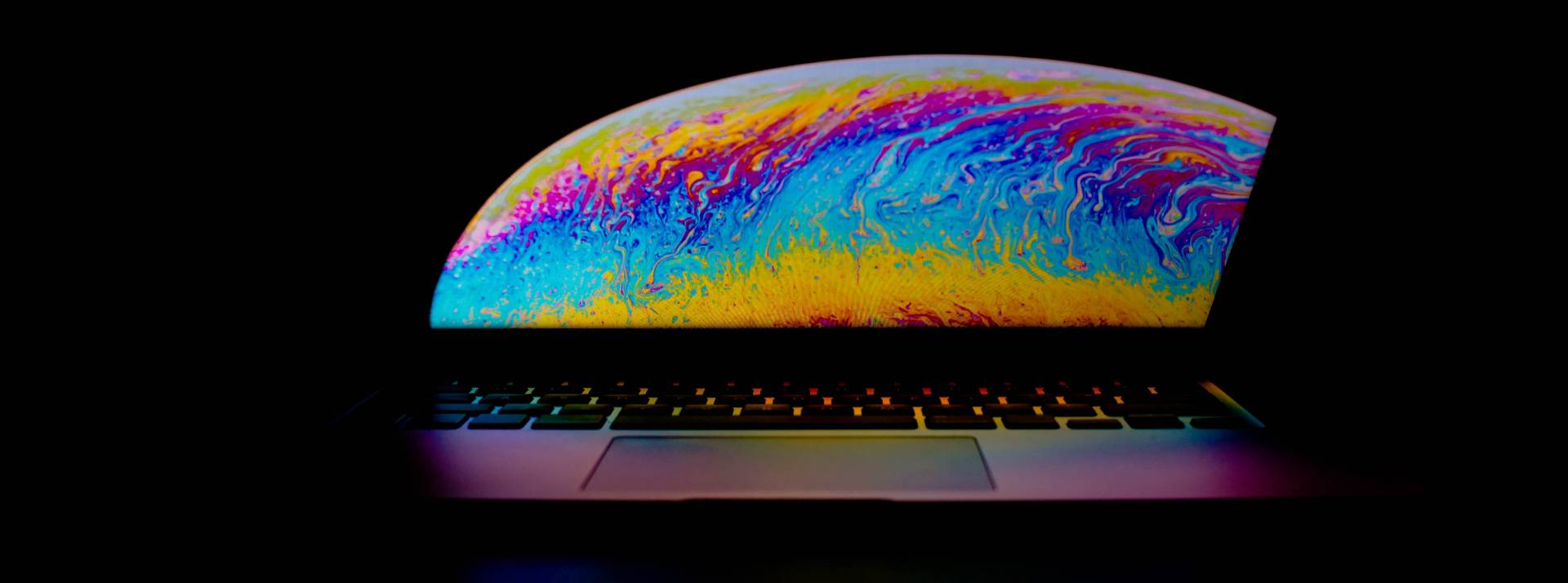 Personnalisation d'un site web Fond d'écran coloré d'un ordinateur