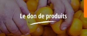 Visuel avec l'inscrption le don de produits