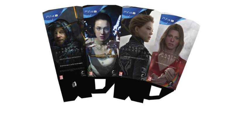 Visuel de pots de pop corn à l'effigie du jeu de playstation Death Stranding
