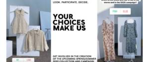 Capture d'écran de 2 robes et 2 pulls pour lesquels Mango consulte se followers