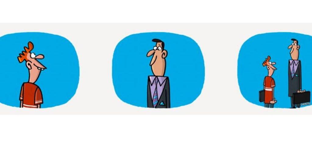 3 visuels, un homme jeune, un homme plus agée et sur le dernier visuel les 2 hommes sont réunis pour former une équipe