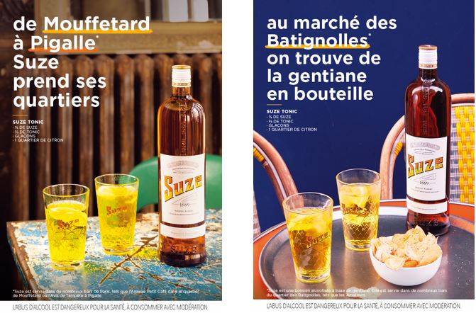 Nouvelle campagne de communication de Suze signée par l'agence Wunderman Visuel de la campagne de communication Suze