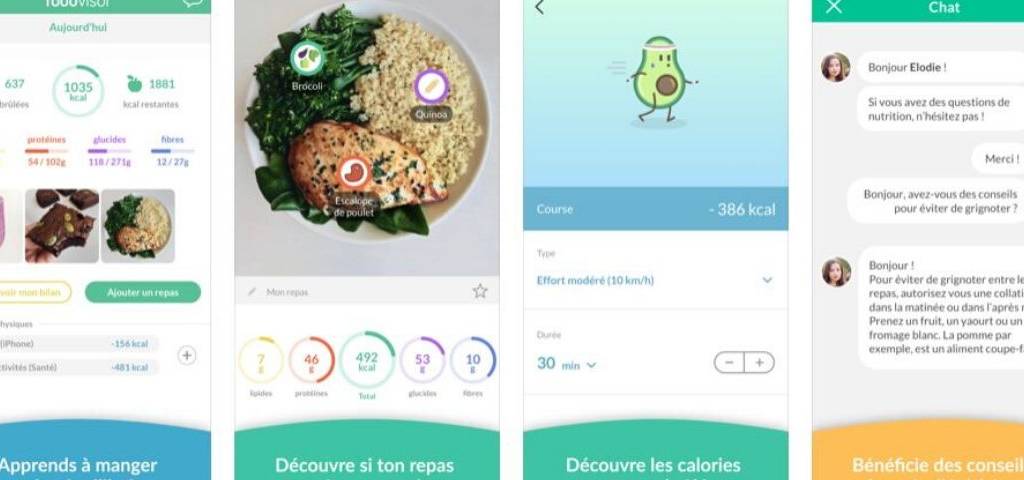 Capture d'écran de l'application Foodvisor