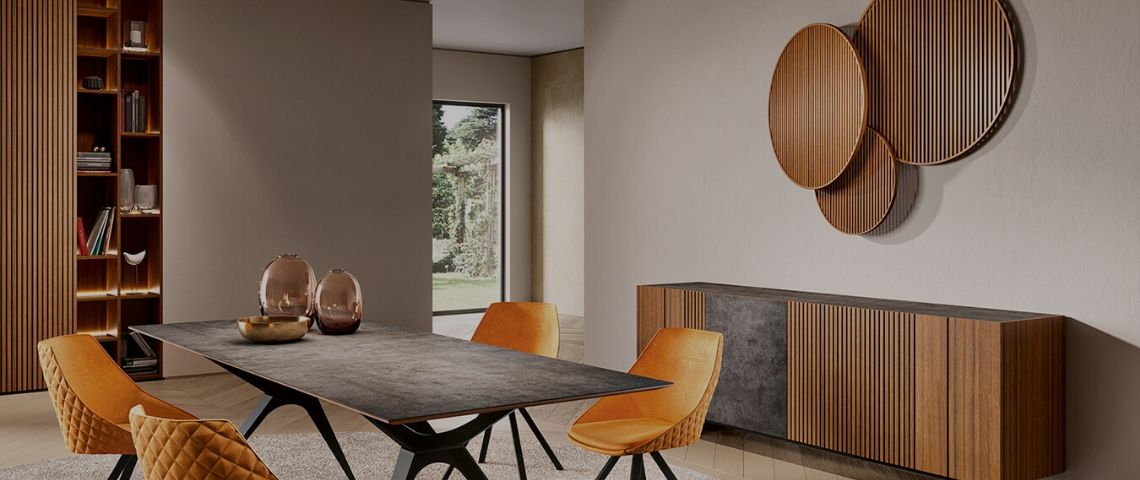 L’enseigne mobilier de france se prélasse avec l’agence manifik Visue d'un salon aménagé par Mobilier de France