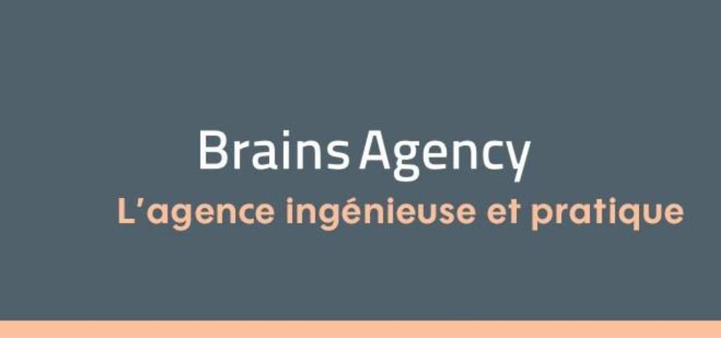 Slogan de Brains Agency : Agence ingénieuse et pratique