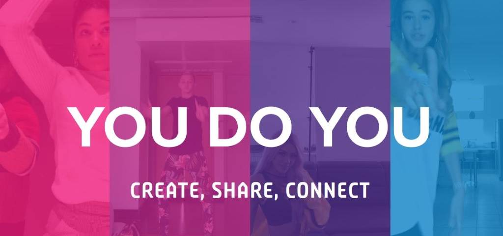 Capture d'écran de la page d'accueil de Triller, avec le slogan : You do You - Create, share, connect