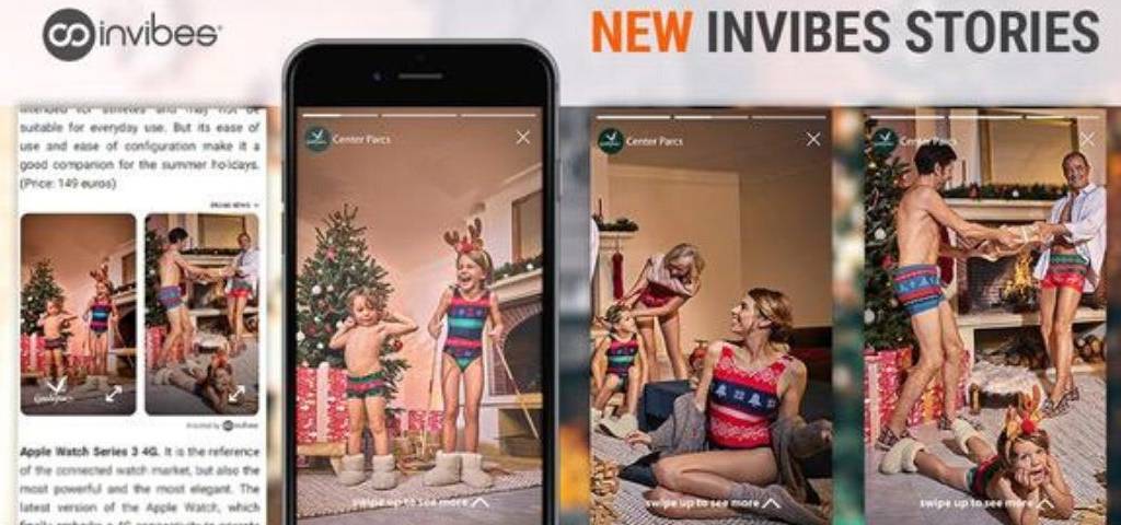 Cature d'écran du nouveau format publicitaire Invibes Stories