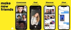 Cature d'écran de l'application Yubo