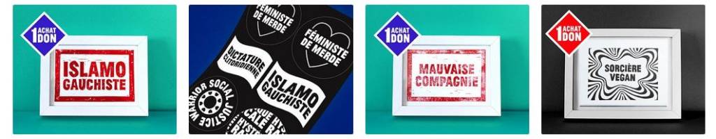 Capture d'écran des articles vendues dans la boutique Mauvaise Compagnie