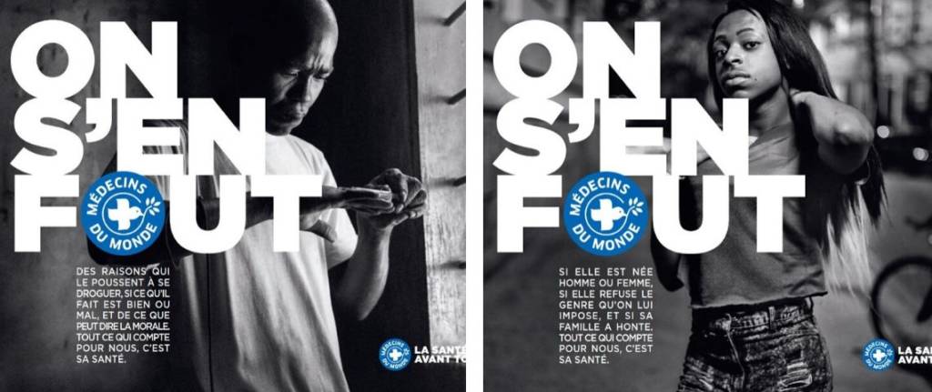 Visuel campagne Médecins du Monde : On s'en fout ? 