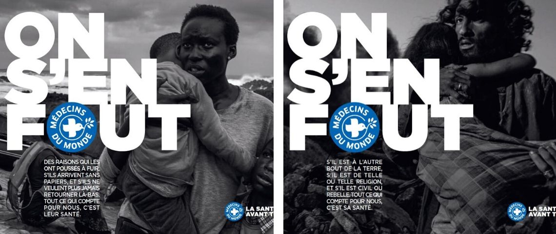 Medecins-du- Monde-devoile-campagne-on s’en fout Visuel de la campagne Médecins du Monde : On s'en fout ?