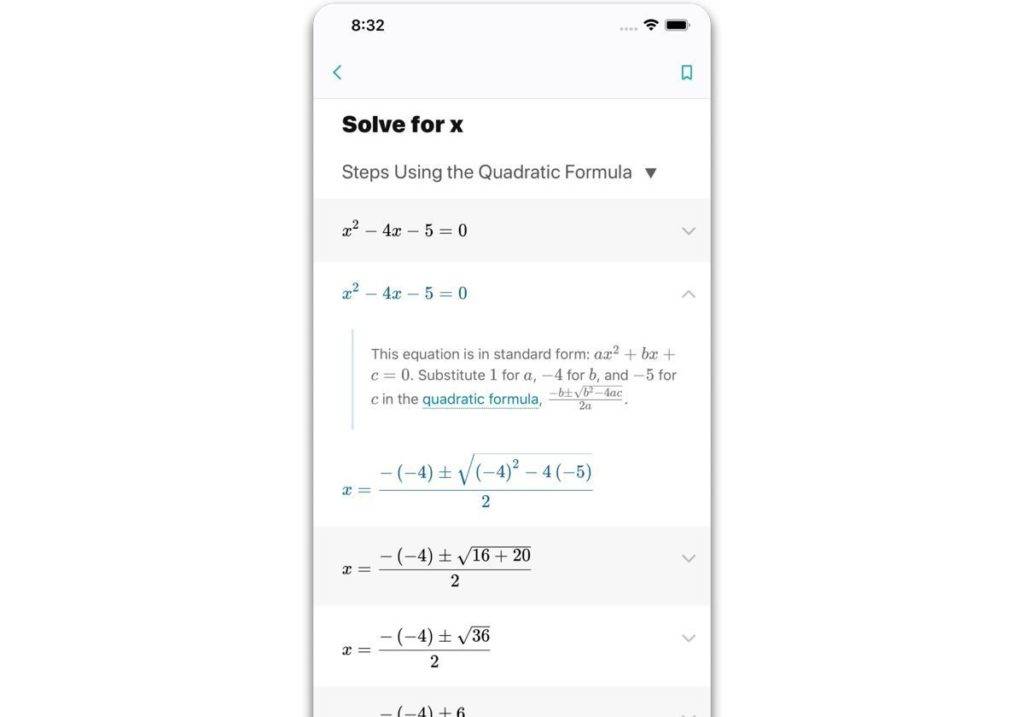 Capture d'écran de la version bêta de l'application Microsoft Malth Solver 