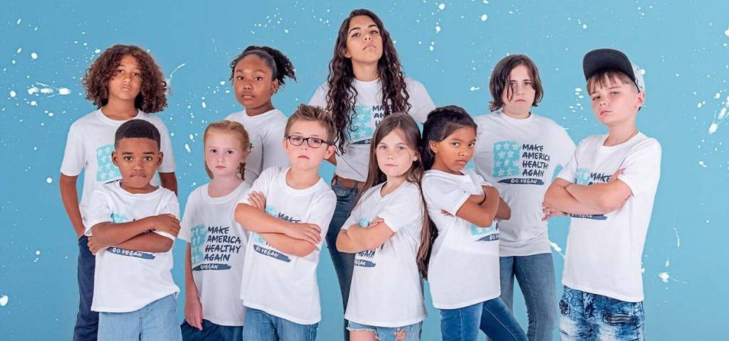 Photo du collectif d'enfants de Million Dollar Vegan