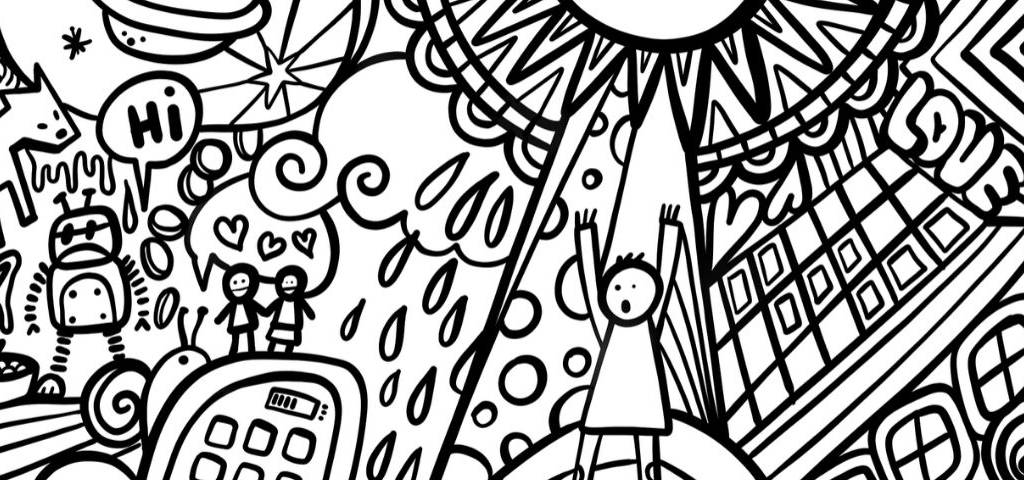Bande dessinée en noir et blanc
