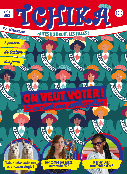 couverture d'un magazine Tchika sur les suffragettes