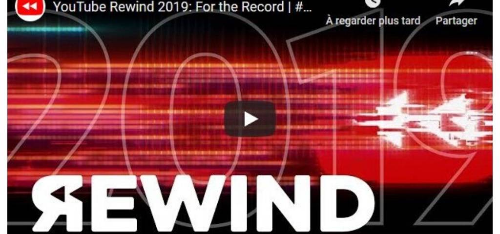 Capture d'écran vidéo Youtuberewind 2019