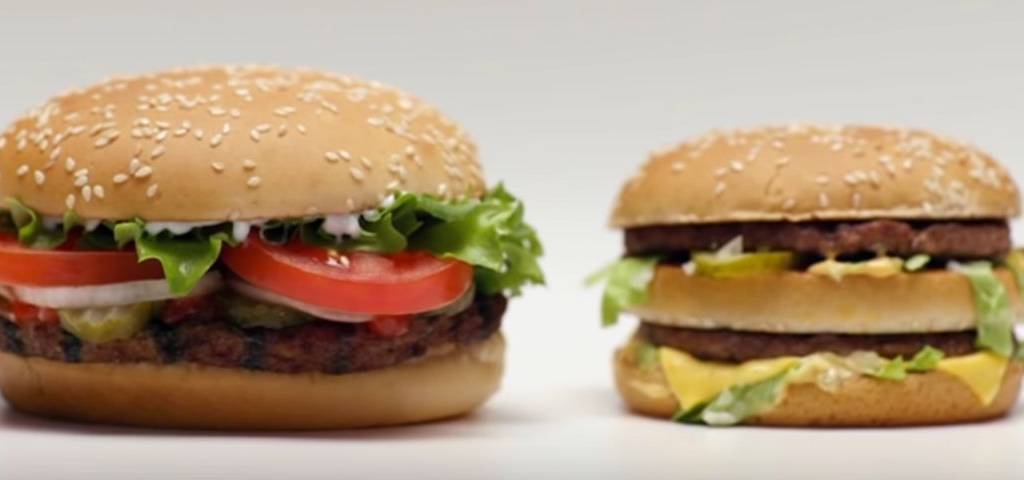 A gauche un Whopper et à droite un Big Mac