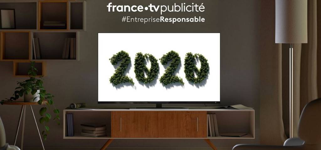 Logo France TVpublicité avec l'année 2020 en verdure