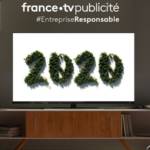 Logo France TVpublicité avec l'année 2020 en verdure