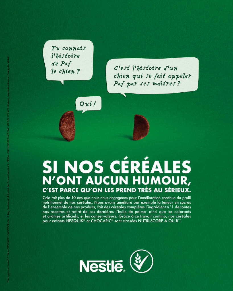 Affiche campagne Nestlé signée Australie