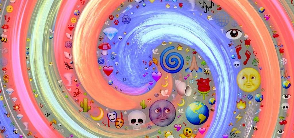 Spirale avec des emojis