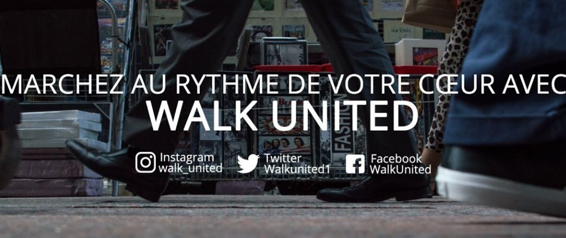 Walk United, une application qui permet d'entretenir son corps en faisant une bonne action permet de faire des dons a des associations en marchant Capture du slogan de l'application