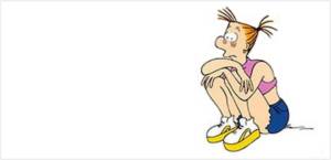 Dessin d'Agrippine triste