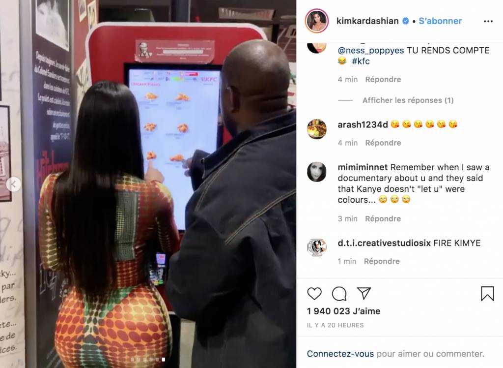 Kim Kardashian et Kanye West passant commande au KFC de Strasbourg Saint Denis