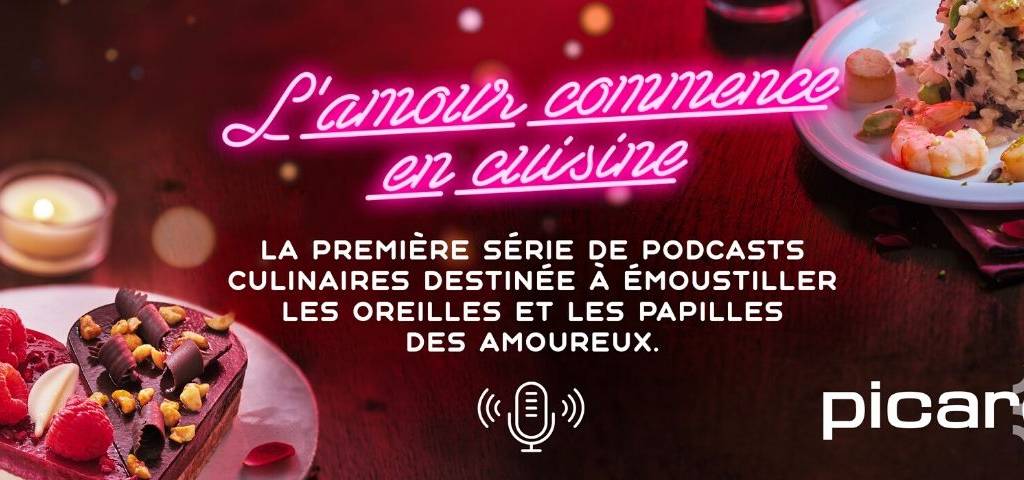 Affiche de présentation des podcasts l'amour en cuisine