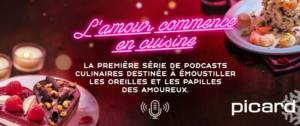 Affiche de présentation des podcasts l'amour en cuisine