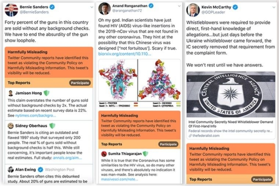Capture du test en cours pour identifier les Fake News sur Twitter