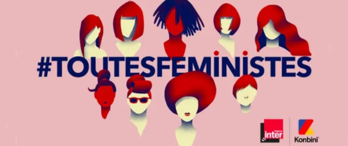 France Inter et Konbini organise le 06 mars 2020 une journée dédiée aux femmes Logo de la journée #toutesfeministes