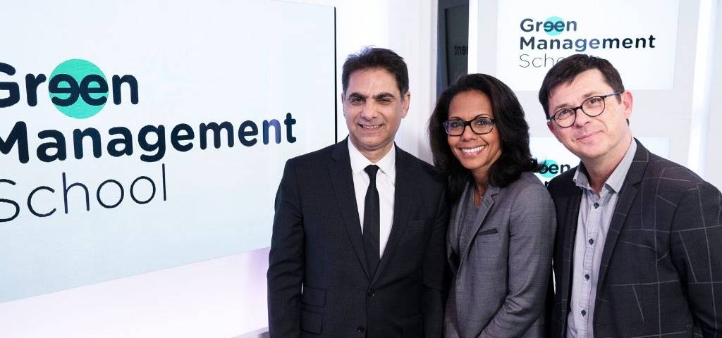 Audrey Pulvar et les dirigeants de Mediaschool
