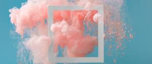 Un nuage de peinture rose