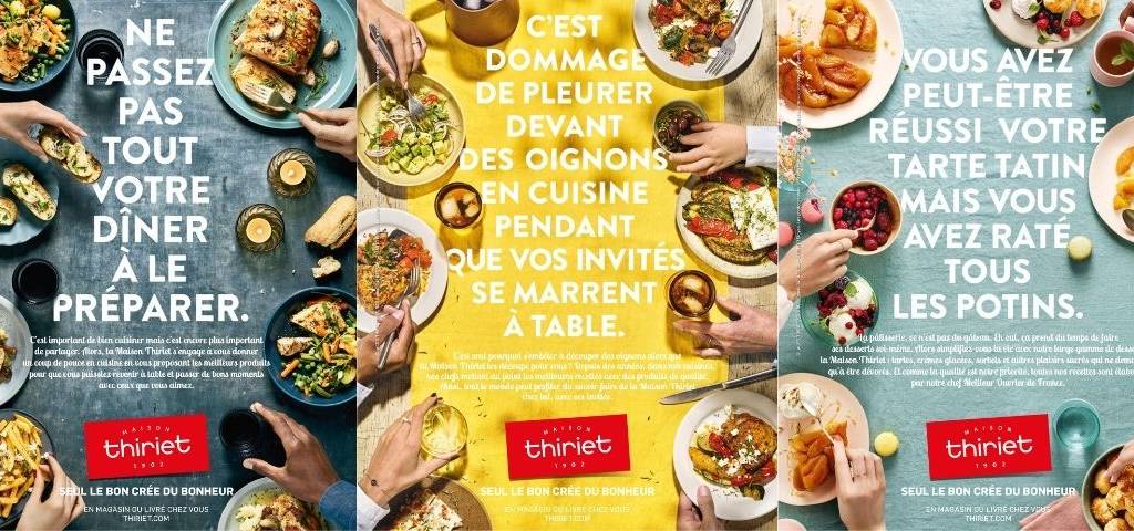 Affiche de la campagne Thiriet  - Il est temps de revenir à table - 