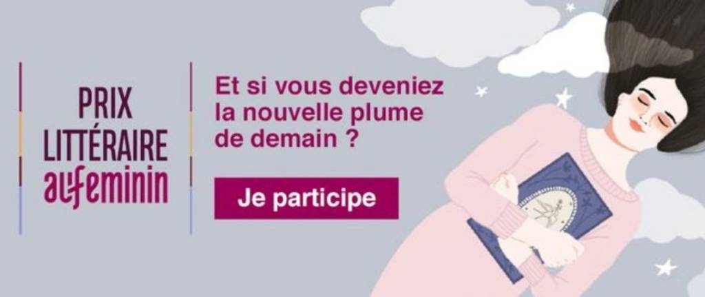 Affiche de la 10ème édition du prix littéraire Aufeminin