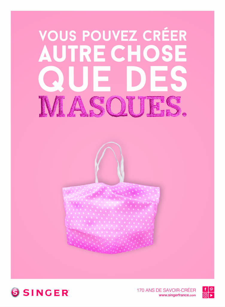 Affiche "Vous pouvez créer autre choses que des masques"