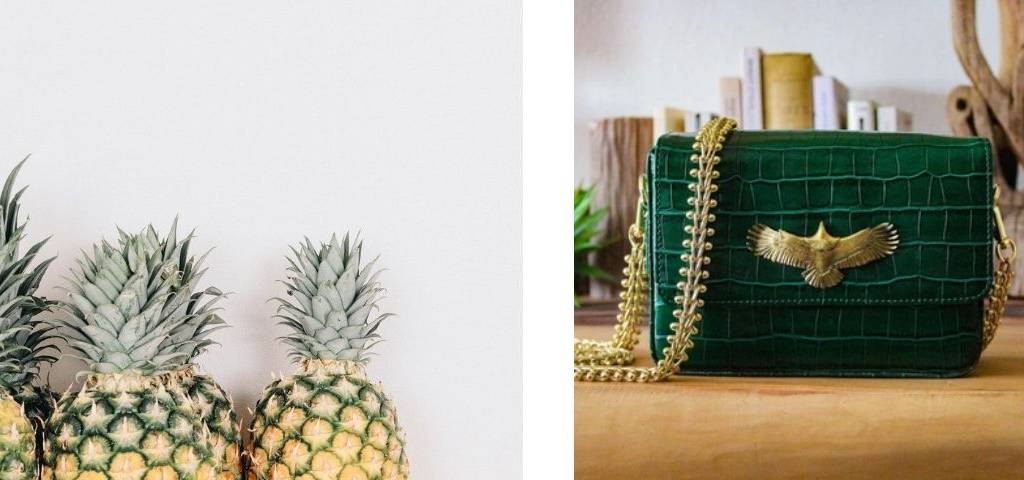 Sac à main en cuir d'ananas