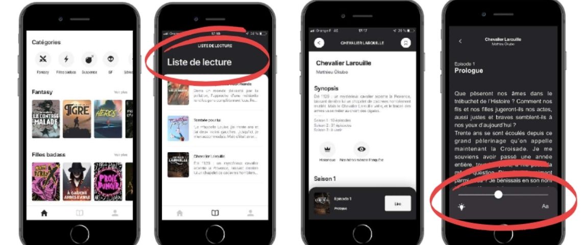 Rocambole Le Netflix des livres made in France Capture de l'application Rocambole