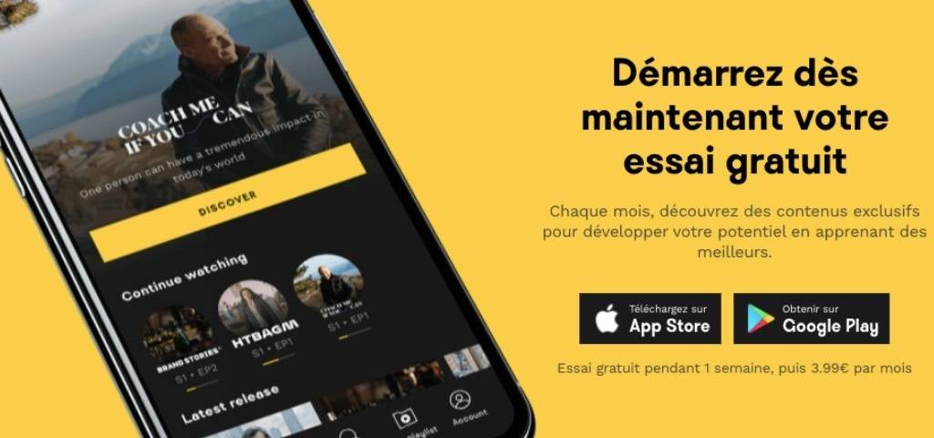 Capture de l'application Welcome Originals