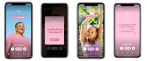 Visuels de la campagne in-app d'Happn