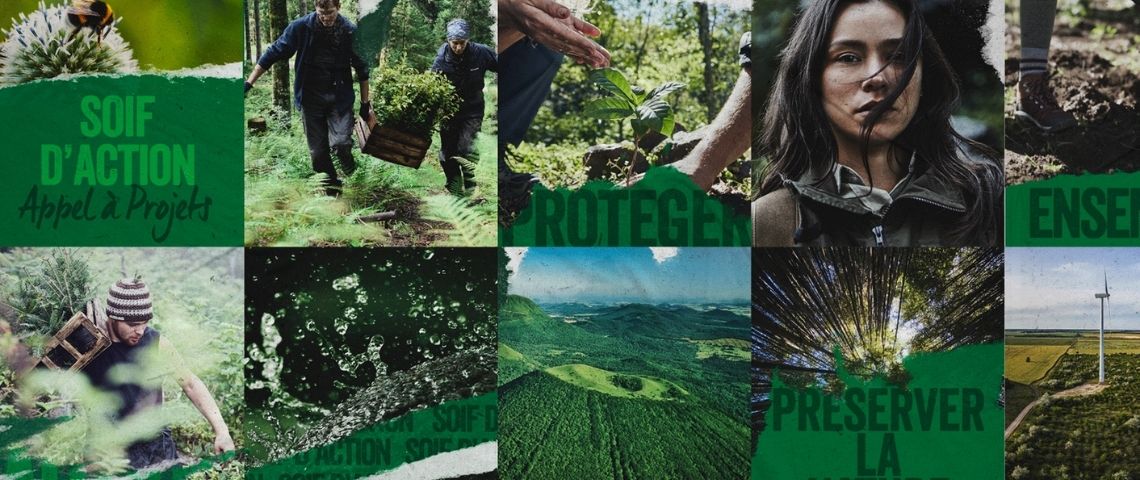 Volvic lance une bourse pour encourager et soutenir des initiatives de préservation de la nature Montage de visuels sur la nature
