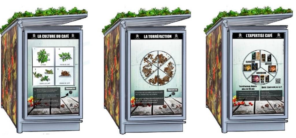 Visuels de la campagne d'affichage de Café Royal