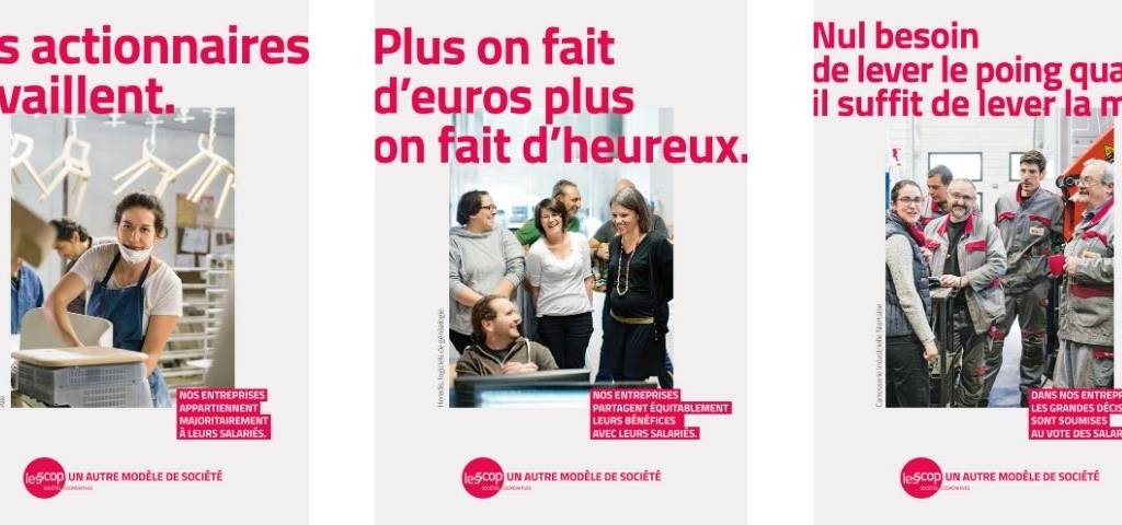 Affiches de la campagne de communication des Scop