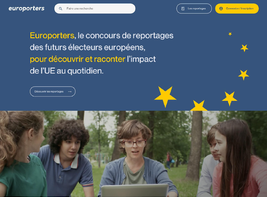 Affiche de présentation de la plateforme Europorters