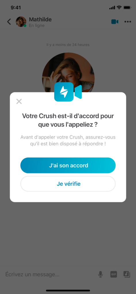Capture de l'application de rencontre Happn