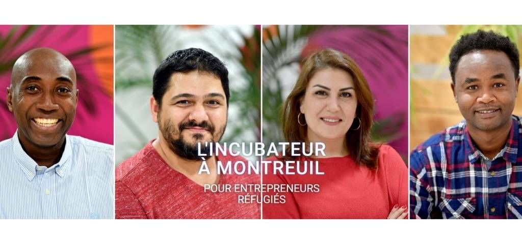 4 réfugés entrepreneurs qui ont été accompagné par l'incubateur à Montreuil