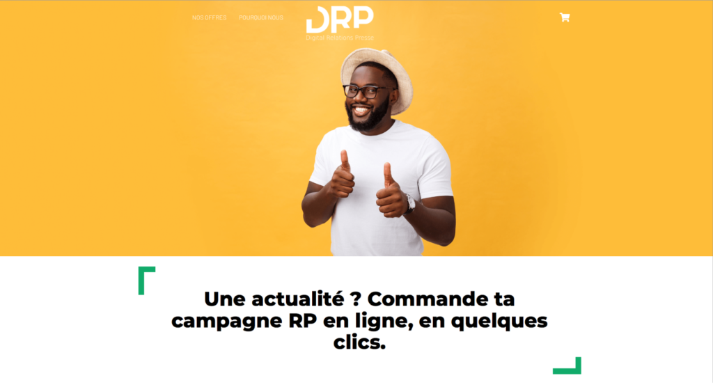 Capture d'écran de la plateforme DRP