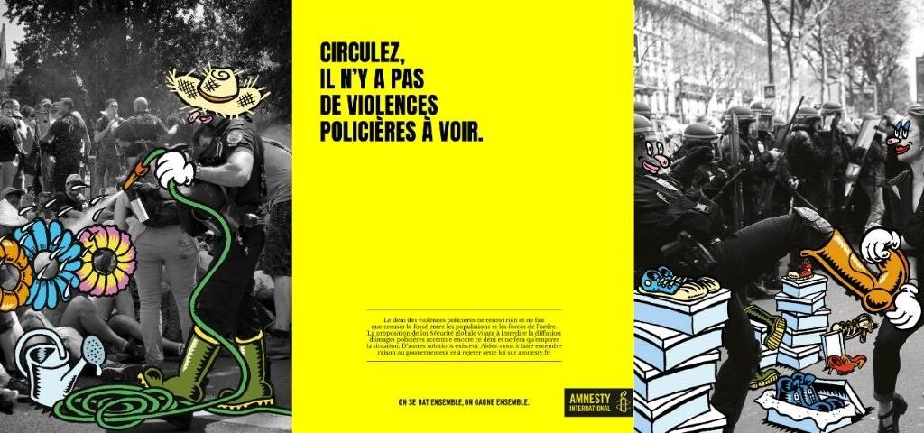 Affiche de la campagne d'Amnesty International